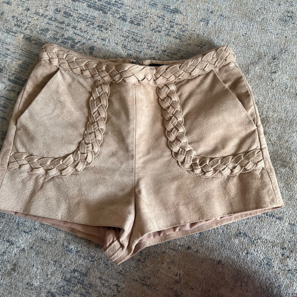 Intermix leather shorts small